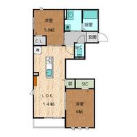 ホワイトコート中村102の間取り