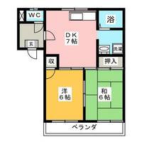 サンスリーハイツA棟の間取り