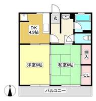 コーポ北門205の間取り