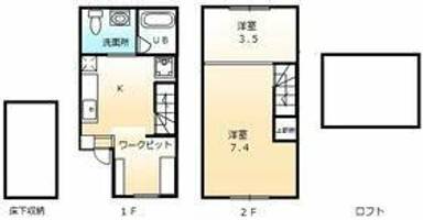 パルティーレ Ⅰ102の間取り