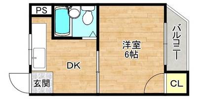 大阪府大阪市都島区高倉町1丁目(アパート)の賃貸物件の間取り