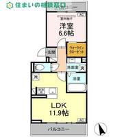 愛知県岡崎市薮田1丁目(アパート)の賃貸物件の間取り
