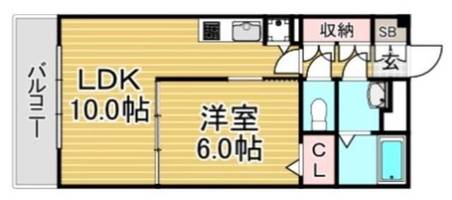 福岡県春日市春日原北町4丁目(マンション)の賃貸物件の間取り