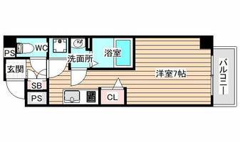 プレミアムソレイユ塚本駅前の間取り