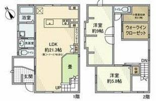 愛知県名古屋市天白区平針南2丁目(一戸建)の賃貸物件の間取り