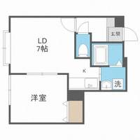 カーム新琴似105の間取り