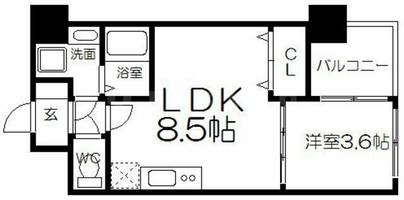 HS梅田EASTの間取り
