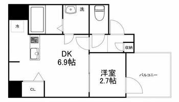 大阪府大阪市北区中津7丁目(マンション)の賃貸物件の間取り
