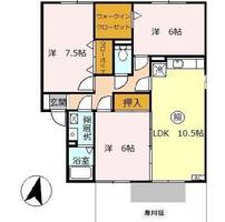 兵庫県姫路市大津区新町2丁目(アパート)の賃貸物件の間取り