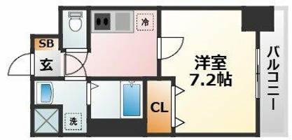 大阪府大阪市東淀川区東中島1丁目(マンション)の賃貸物件の間取り