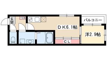 ハーモニーテラス道下町Ⅱの間取り