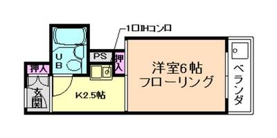 大阪府豊中市螢池西町1丁目(マンション)の賃貸物件の間取り
