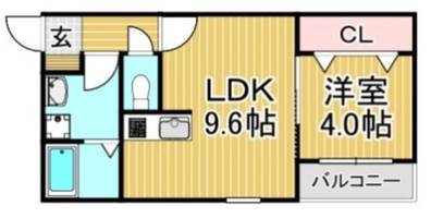 福岡県春日市千歳町2丁目(アパート)の賃貸物件の間取り