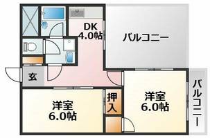 大阪府大阪市東淀川区豊里2丁目(マンション)の賃貸物件の間取り