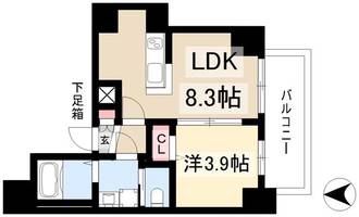 ディアレイシャス名古屋中村公園Ⅱ604の間取り