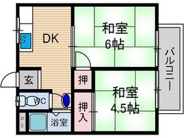 園田ハイムB棟の間取り