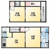 大阪府堺市北区百舌鳥梅北町5丁(一戸建)の賃貸物件の間取り