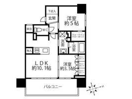 愛知県名古屋市西区花の木1丁目(マンション)の賃貸物件の間取り