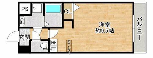 大阪府豊中市上新田2丁目(マンション)の賃貸物件の間取り
