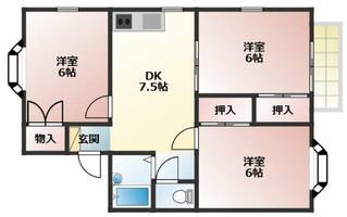 ファミール桜園B101の間取り