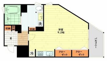 大阪府大阪市西区江戸堀2丁目(マンション)の賃貸物件の間取り