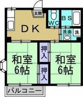 コーポ長尾202の間取り