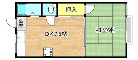 大阪府大阪市平野区加美北3丁目(マンション)の賃貸物件の間取り