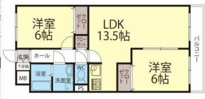 グランドメゾン木の本304の間取り