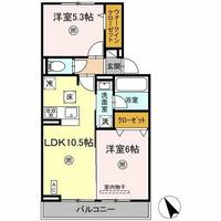 福岡県久留米市高良内町(アパート)の賃貸物件の間取り