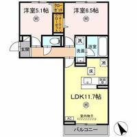 福岡県久留米市高良内町(アパート)の賃貸物件の間取り
