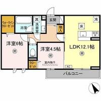 福岡県久留米市高良内町(アパート)の賃貸物件の間取り