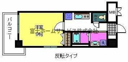 大阪府大阪市阿倍野区阪南町2丁目(マンション)の賃貸物件201の間取り