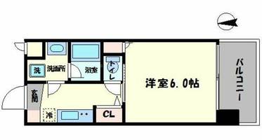 Primavera Nishi Shinsaibashiの間取り