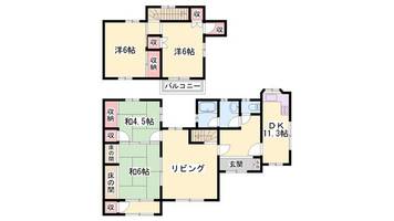 兵庫県姫路市御立東3丁目(一戸建)の賃貸物件1の間取り