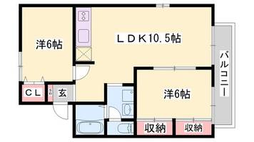 ビラ国分寺 B棟の間取り