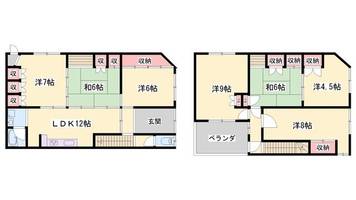 兵庫県姫路市小利木町(一戸建)の賃貸物件1の間取り