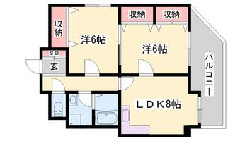 サニーパレス保城101の間取り