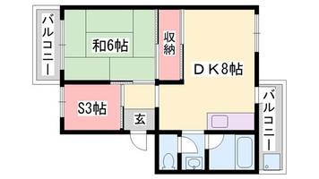 銀の馬車道壱番館A13の間取り