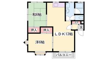 グリーンハイツ大谷2-Aの間取り