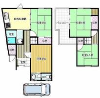 大阪府羽曳野市恵我之荘6丁目(一戸建)の賃貸物件の間取り