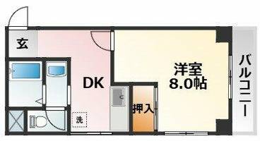大阪府大阪市東淀川区豊新4丁目(マンション)の賃貸物件の間取り