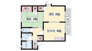 ガーデンハイツ緑ヶ丘2B201の間取り