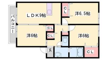 エクレールC102の間取り