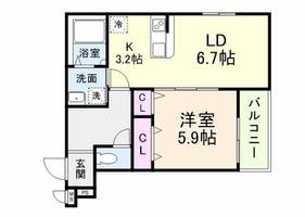 フジパレス教興寺三丁目Ⅱ102の間取り