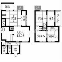 大阪府八尾市郡川6丁目(一戸建)の賃貸物件の間取り