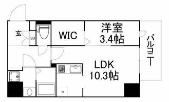 大阪府大阪市北区天満2丁目(マンション)の賃貸物件の間取り