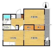 福岡県福岡市城南区鳥飼6丁目(マンション)の賃貸物件の間取り