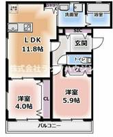 プレミアムレユシール末広の間取り
