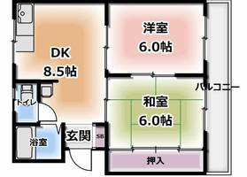 大阪府門真市東江端町(マンション)の賃貸物件の間取り