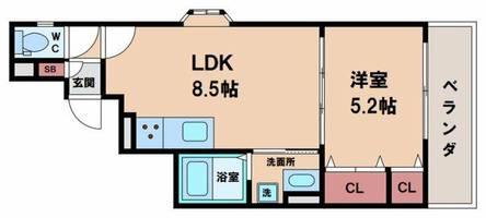 クリエオーレ山王の間取り